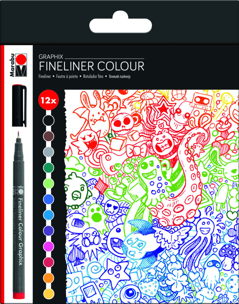 Marabu Graphix Fineliner 12er Doodlesupreme 2019 V1.indd