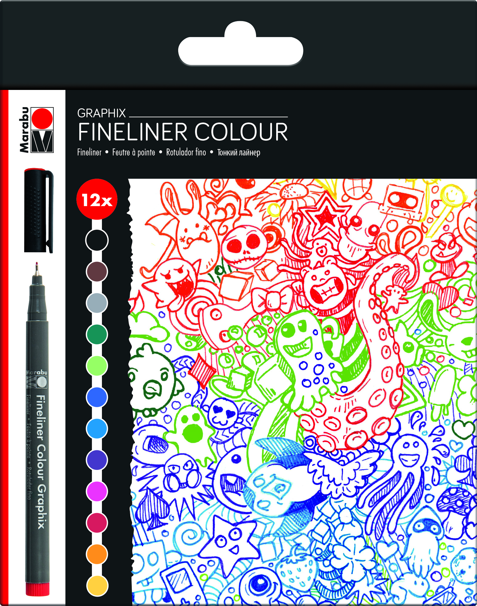 Marabu Graphix Fineliner 12er Doodlesupreme 2019 V1.indd