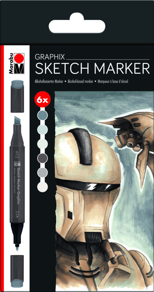 Marabu Sketch Marker 6er Set Alpha Robot Du Path.indd