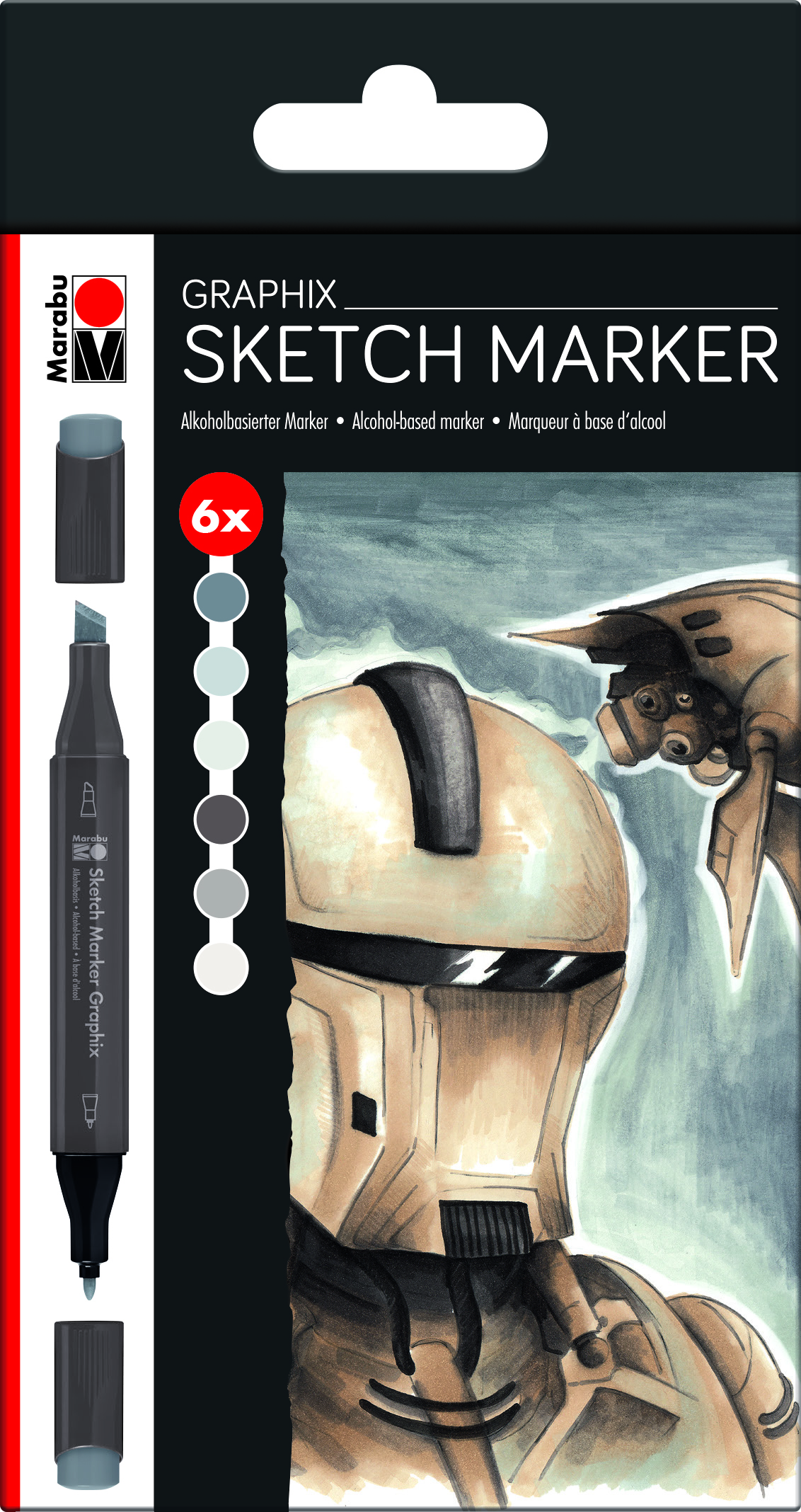 Marabu Sketch Marker 6er Set Alpha Robot Du Path.indd
