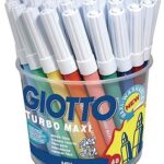 טושים צבעוניים עבים בכוס