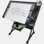 עמדת ציור מזכוכית מחוסמת